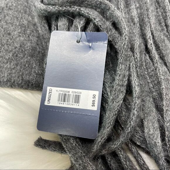 lucky Brand Brushed Gray Fringe Scarf - Picture 3 of 4